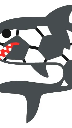 ai character: SOccer goat shark background