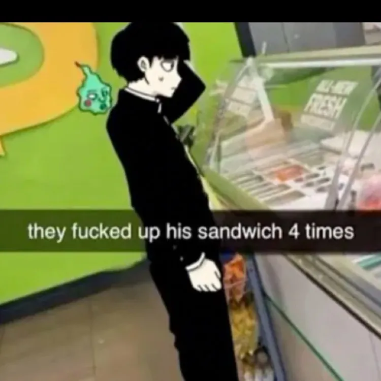 chat with ai character: MP100: sandwich💀