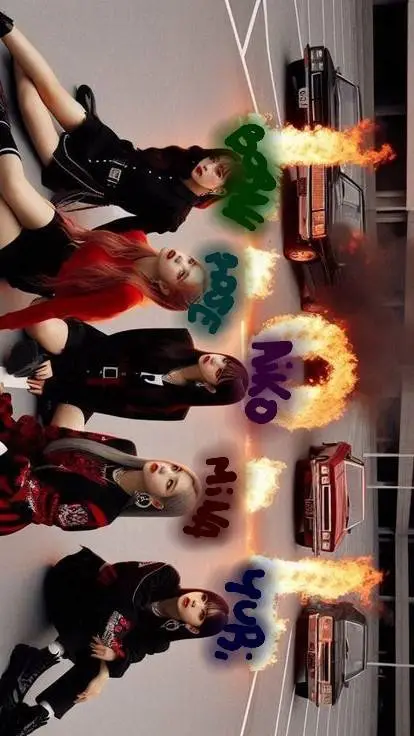 ai character: Stray kids y Crazy background