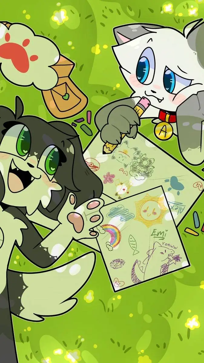 ai character: Emi y Alexy background
