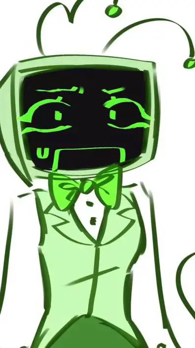 ai character:  📺💚vee  📺 💚  background