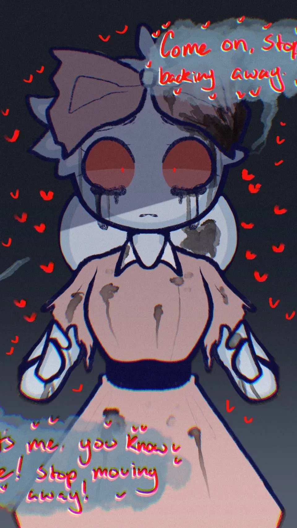 ai character: 🩷Twisterd poppy 🫧 background