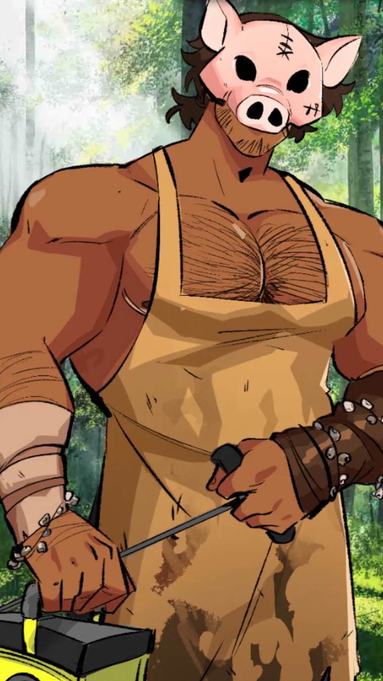 ai character: Leather background