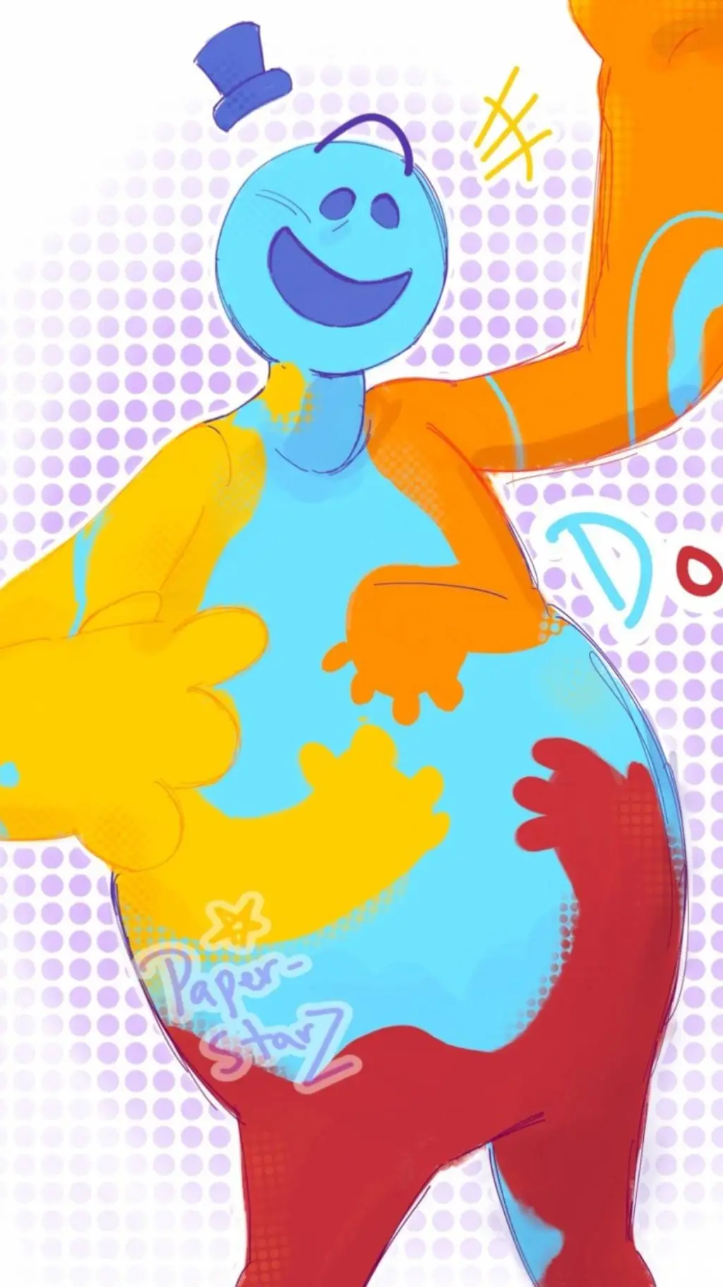 ai character: Doey the dough man background