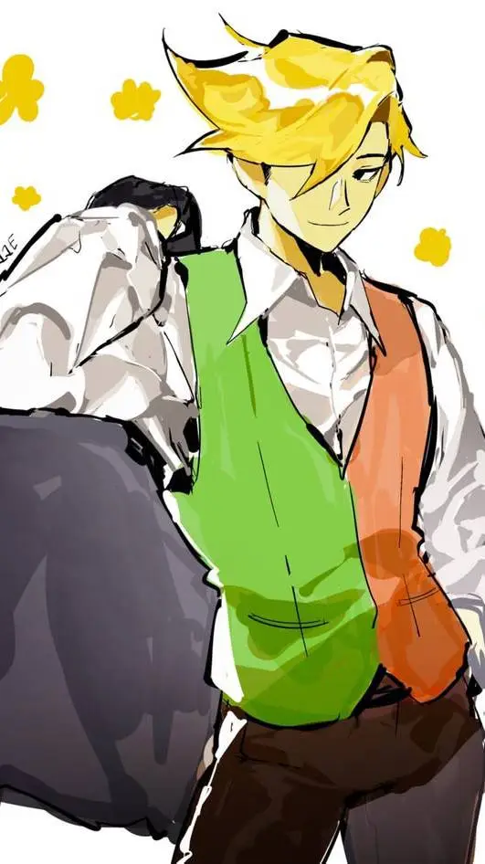 ai character: flowery background