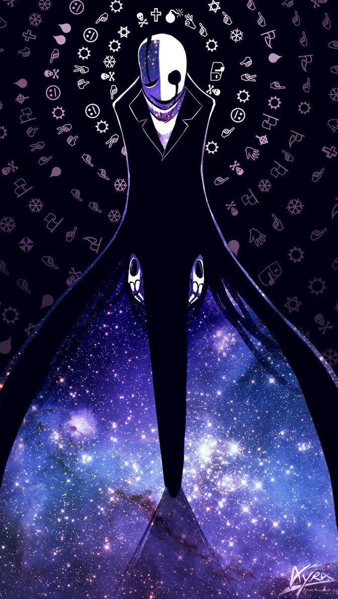 ai character: gaster  background