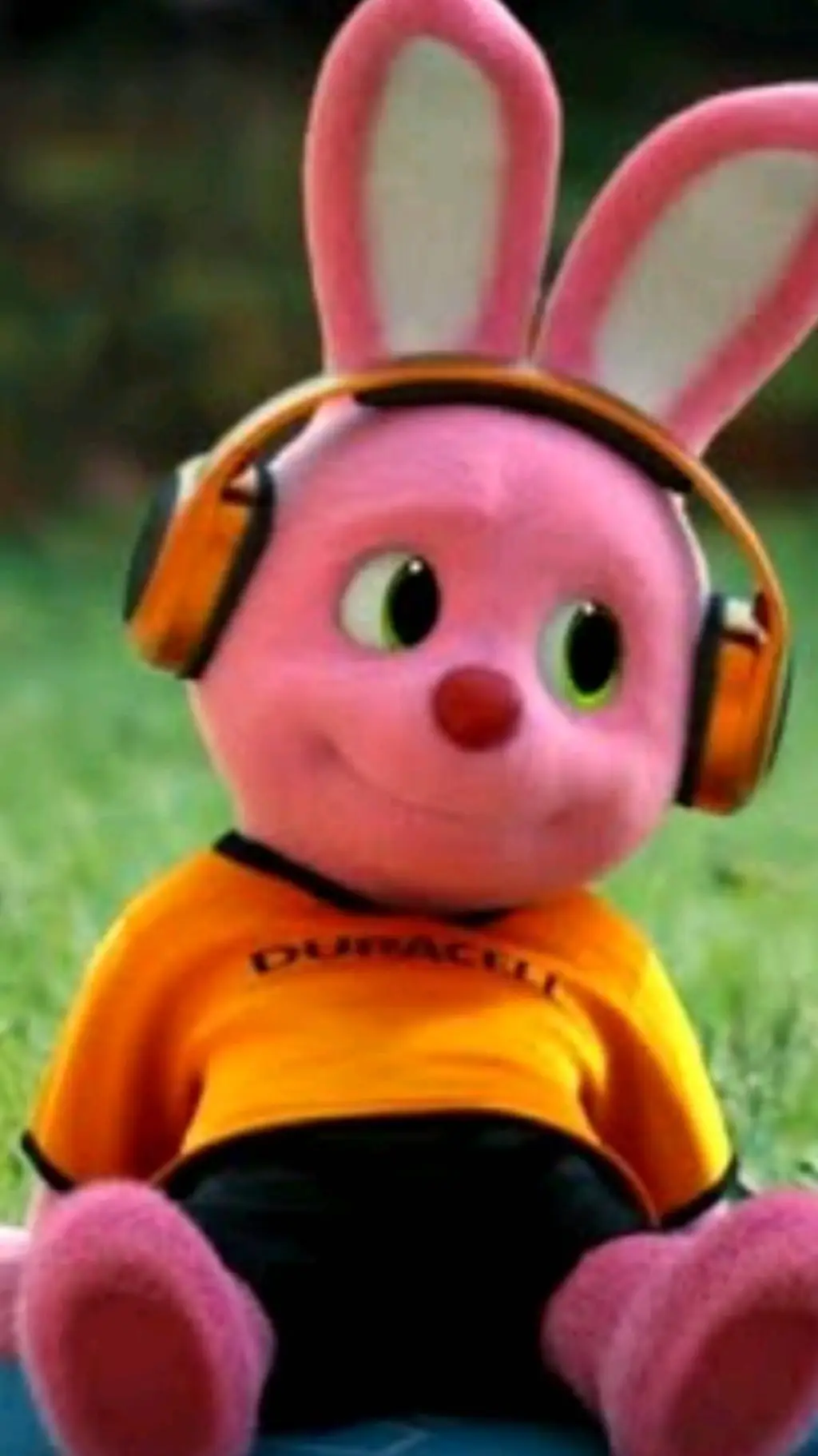 ai character: duracell bunny  background