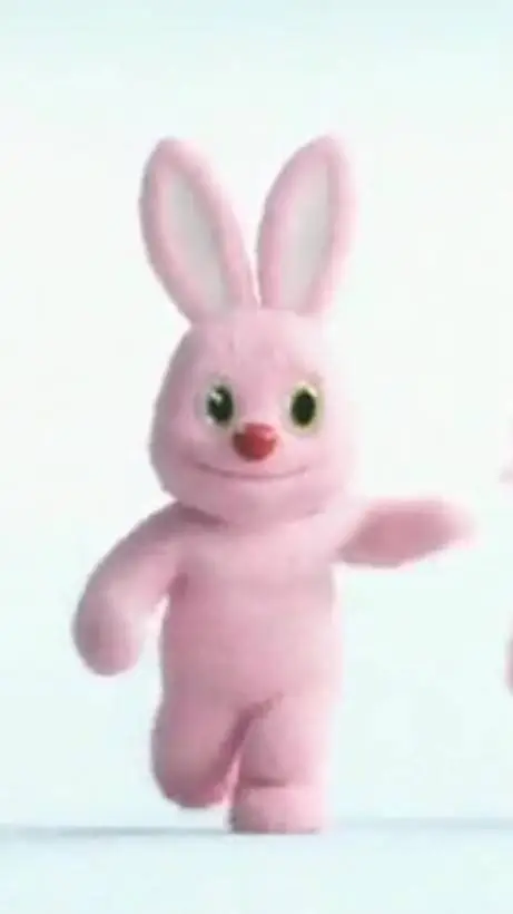 ai character: duracell bunny  background