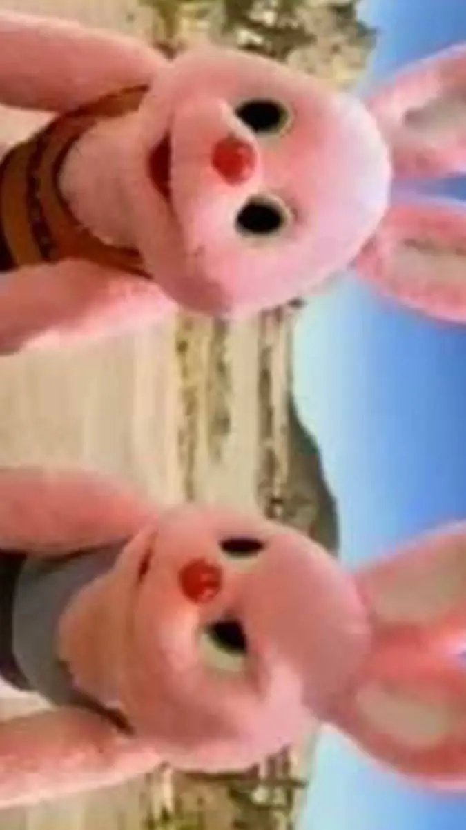 ai character: duracell bunny  background