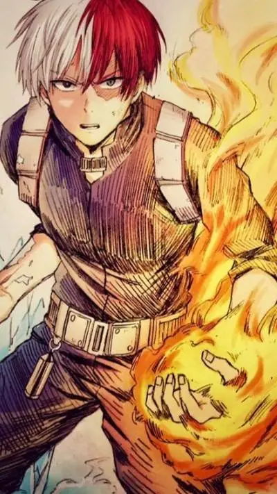 ai character: Shoto Todoroki  background