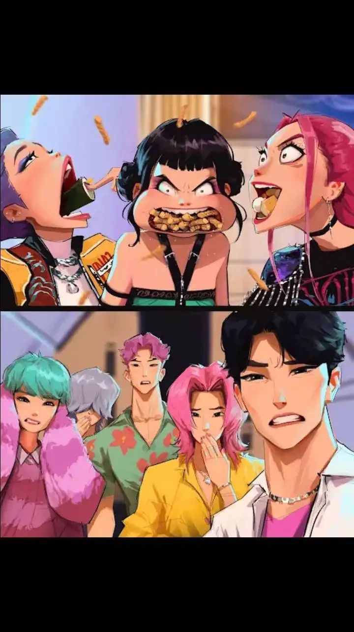 ai character: K-pop demon hunter background
