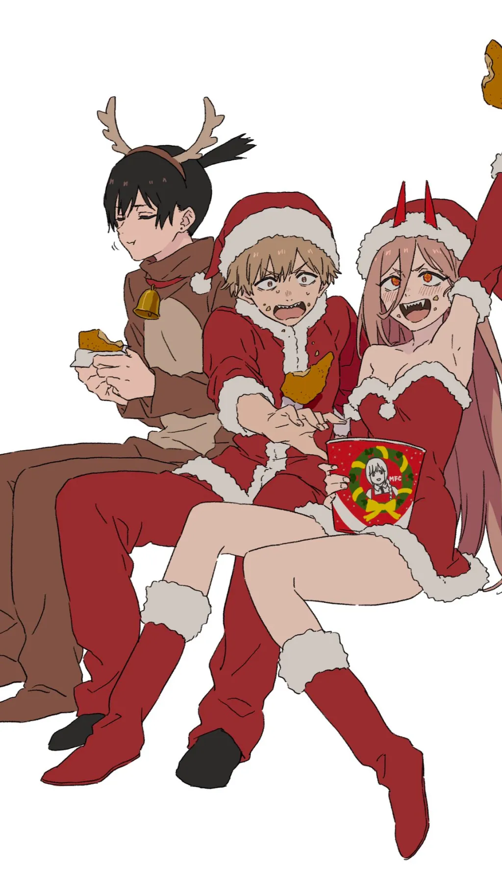 ai character: CSM Christmas background