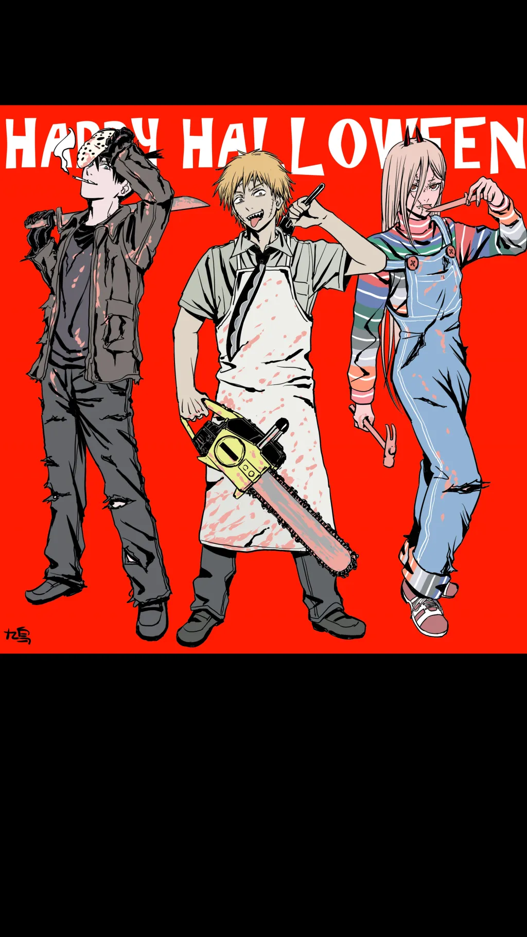 ai character: CSM Halloweenparty background