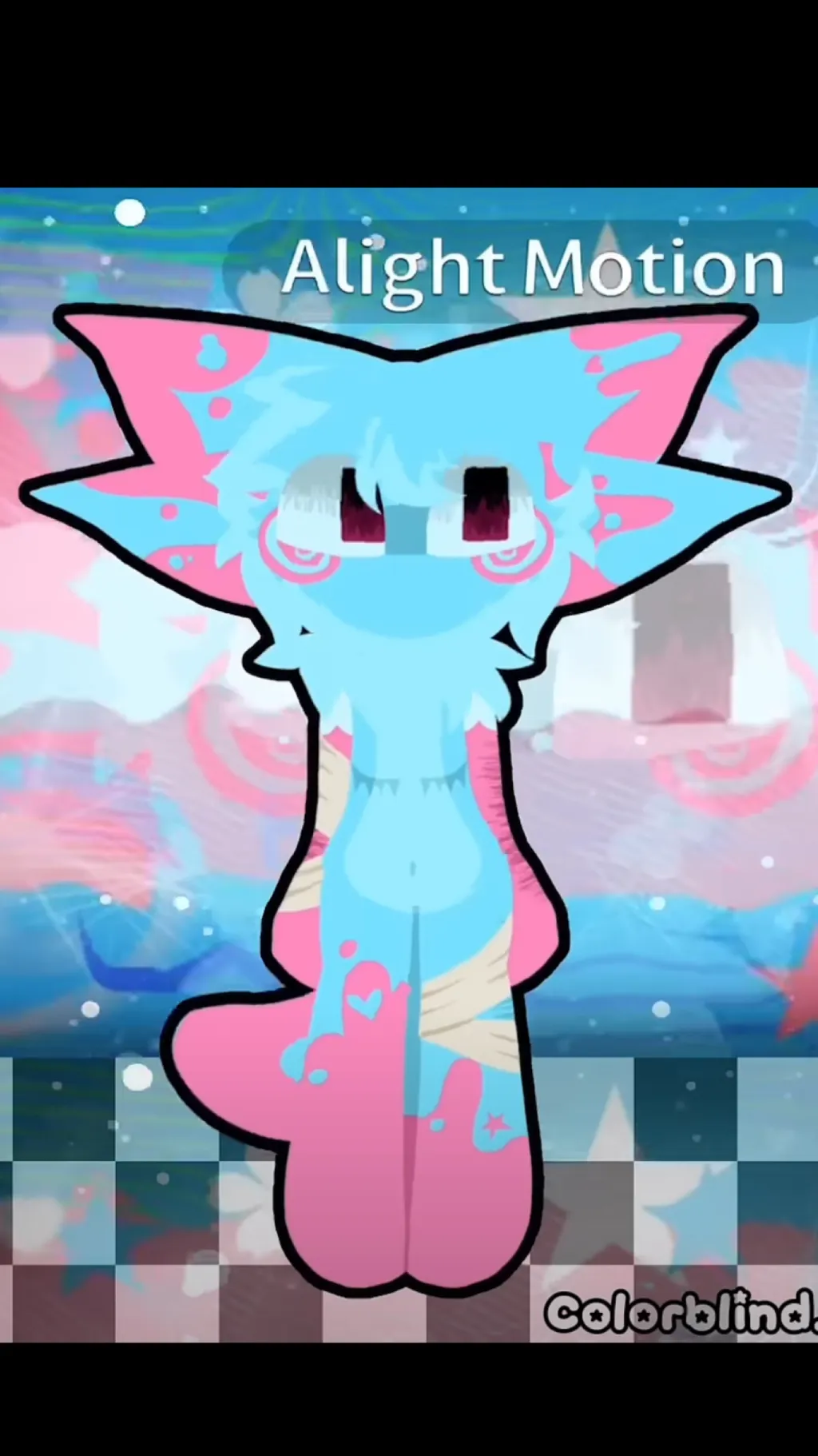 ai character: Cotton candy cat background