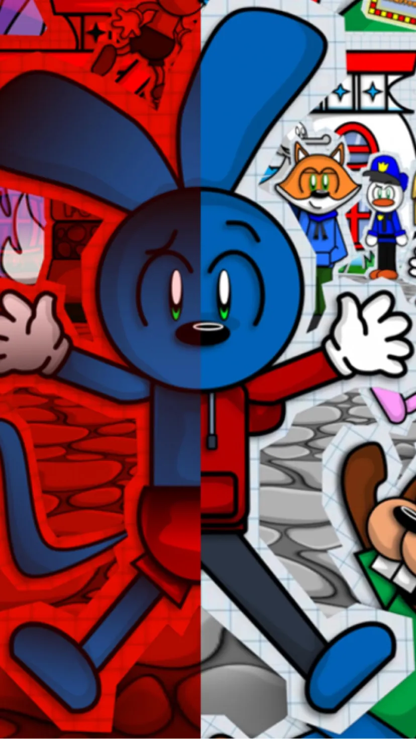 ai character: Toon Riggy  background