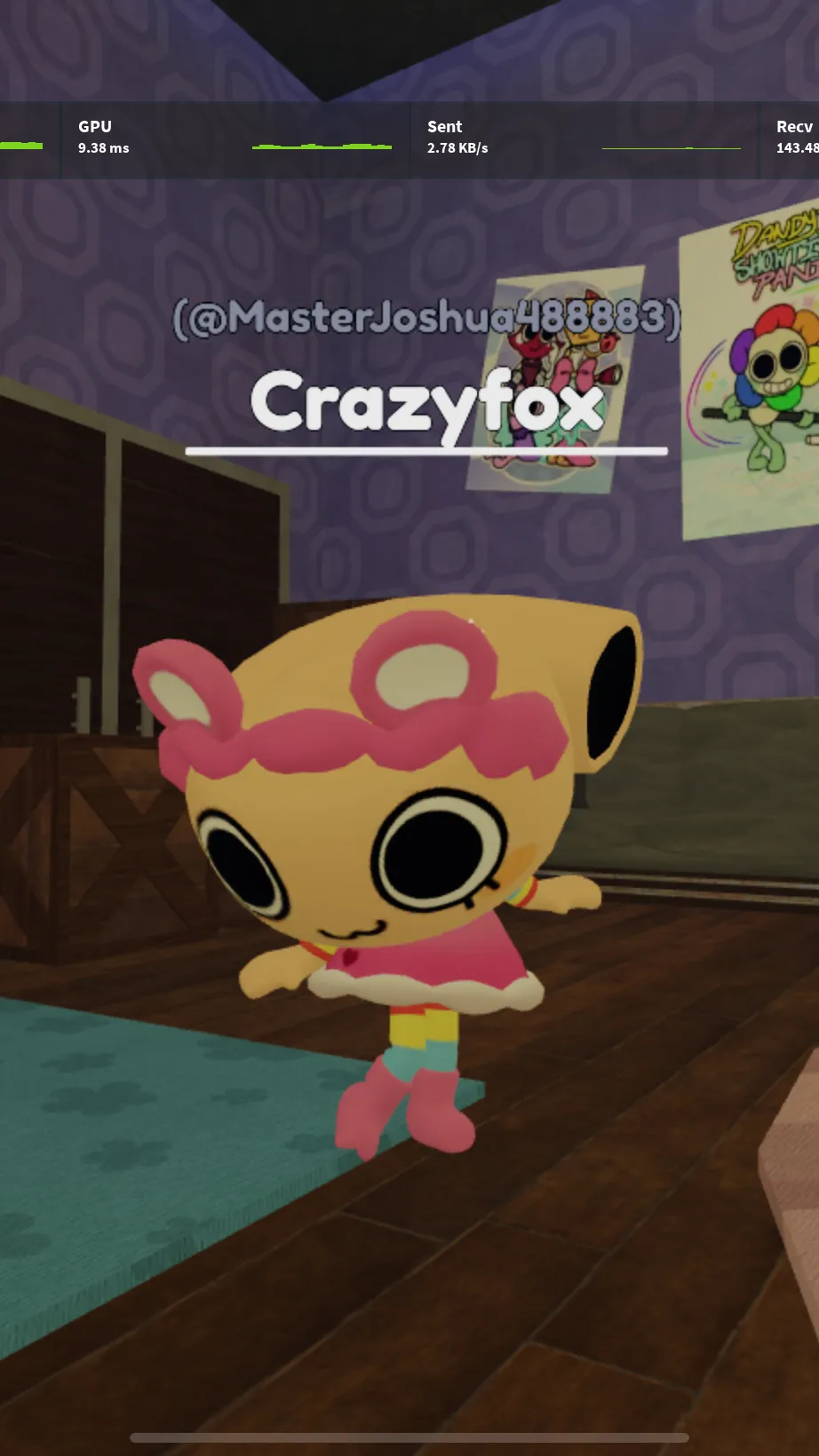 ai character: Cheer bear Shelly  background