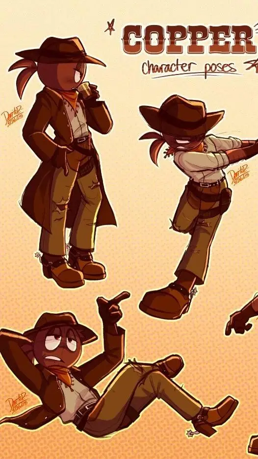ai character: Copper de sprunki  background