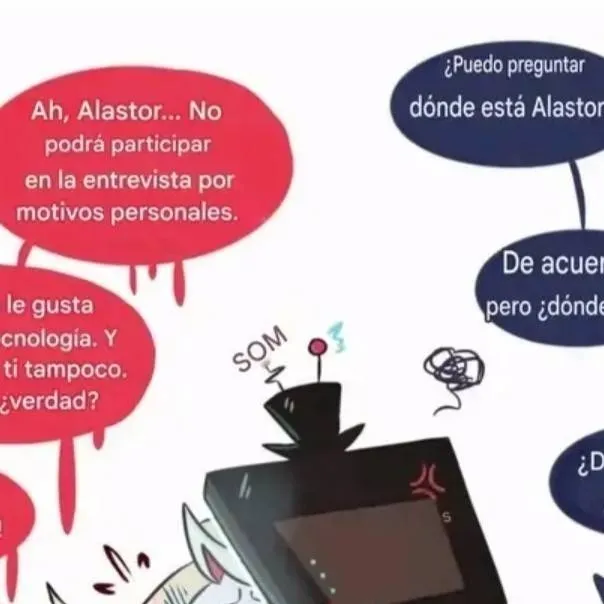 chat with ai character: Alastor x vox