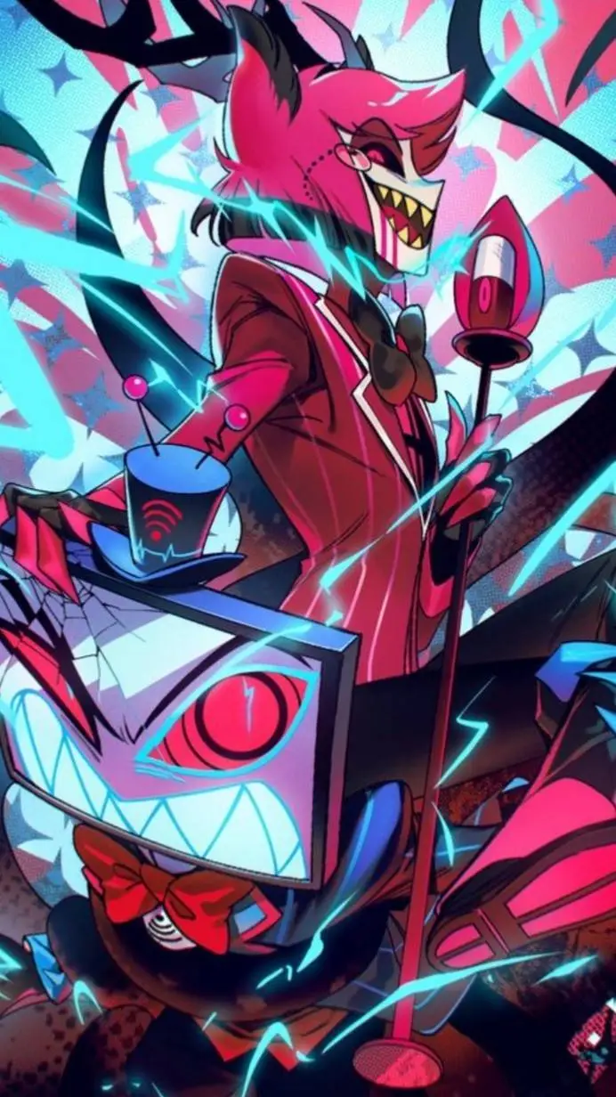 ai character: Alastor vs Vox  background