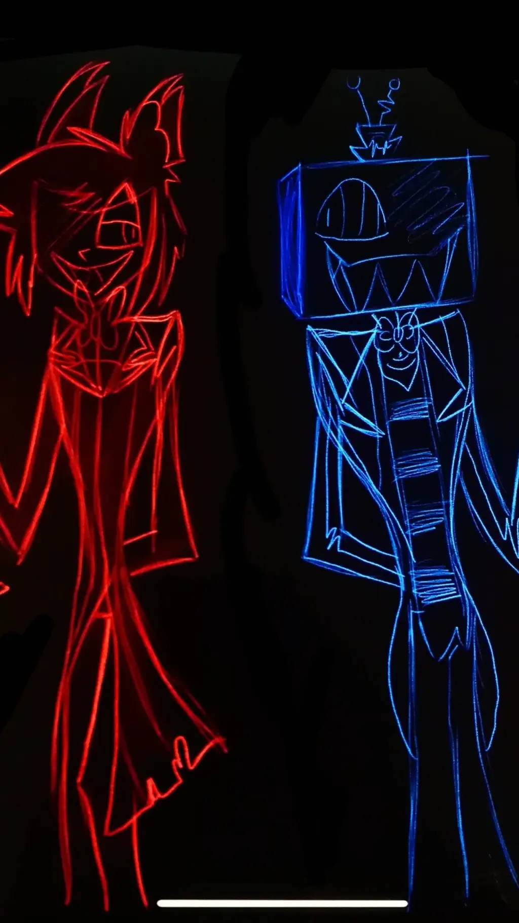 ai character: Alastor y vox  background