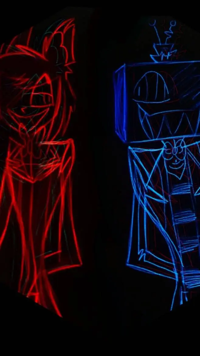 ai character: Alastor y vox  background