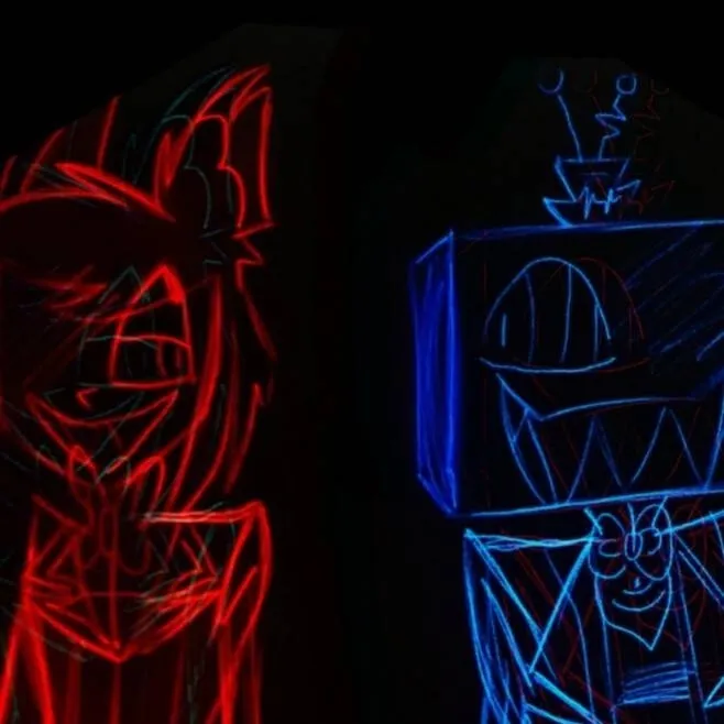 chat with ai character: Alastor y vox 