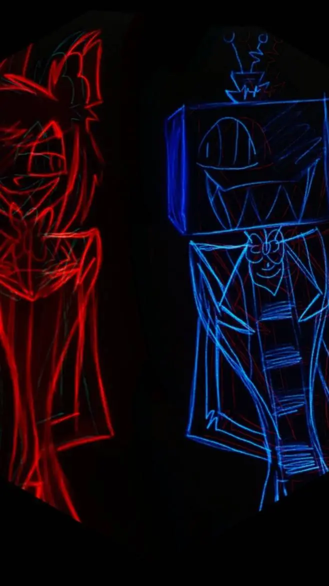 ai character: Alastor y vox  background