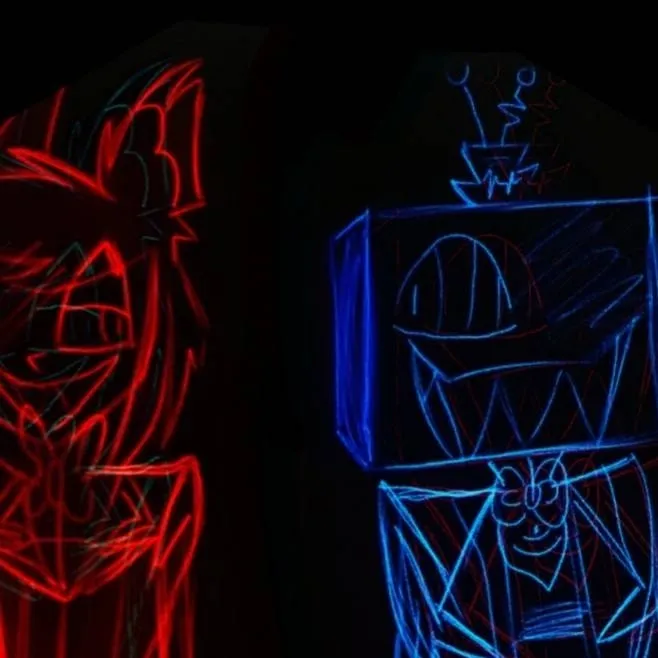 chat with ai character: Vox y alastor 