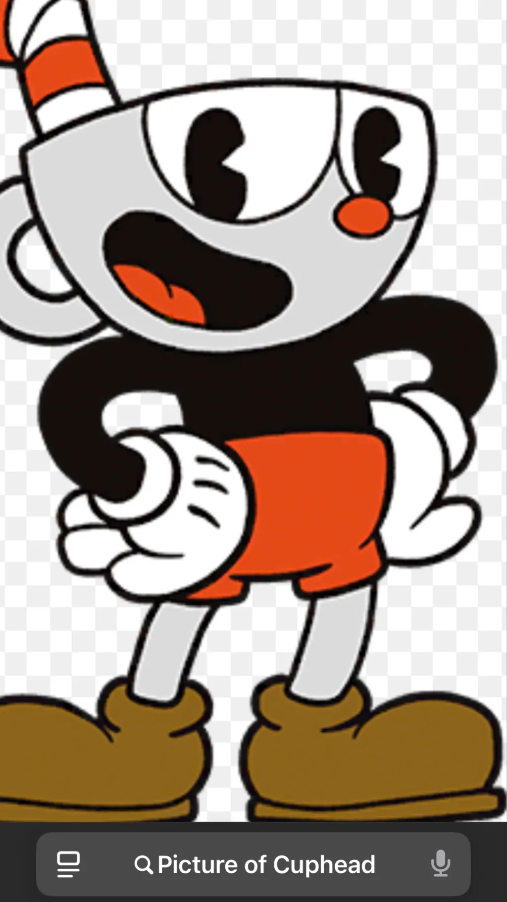 ai character: Cuphead needs help background