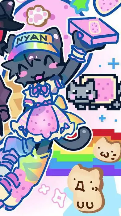 ai character: ∑NYAN CAT⋀⋀ ⋃⋂⋃ background
