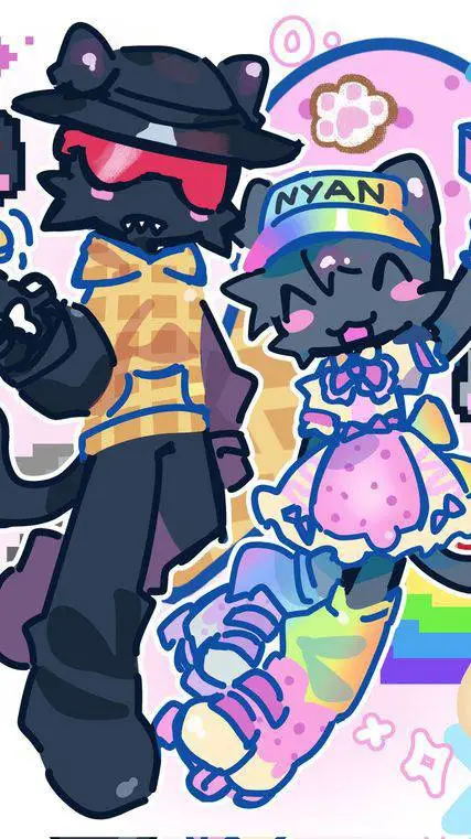 ai character: Nyan x Tac nayn background
