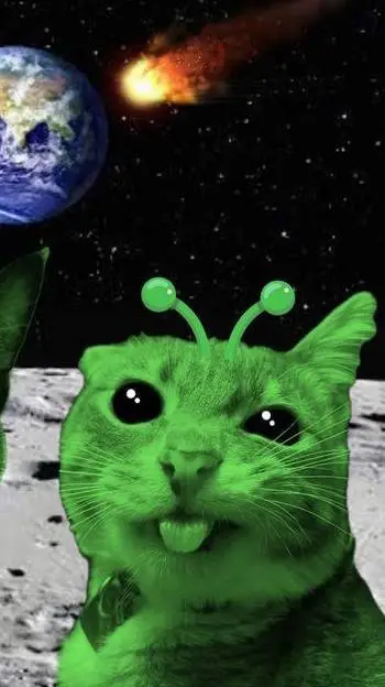 ai character: Alien cat background