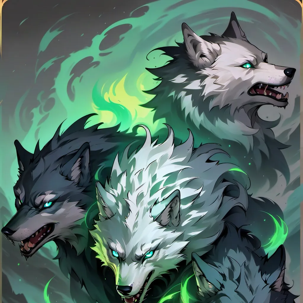 chat with ai character: 5 powerful wolfs