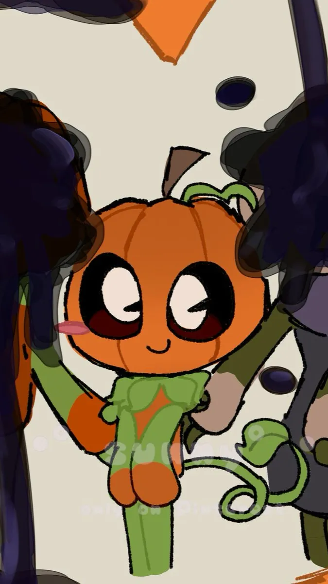 ai character: Gourdy🎃:3 background