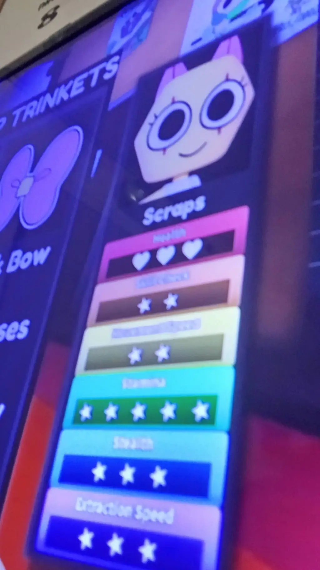 ai character: scraps died background