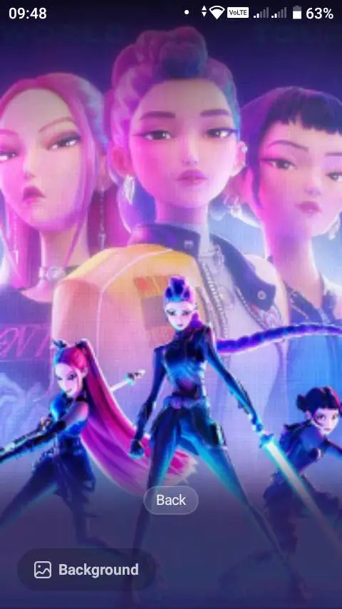 ai character: kpop demon Hunters background