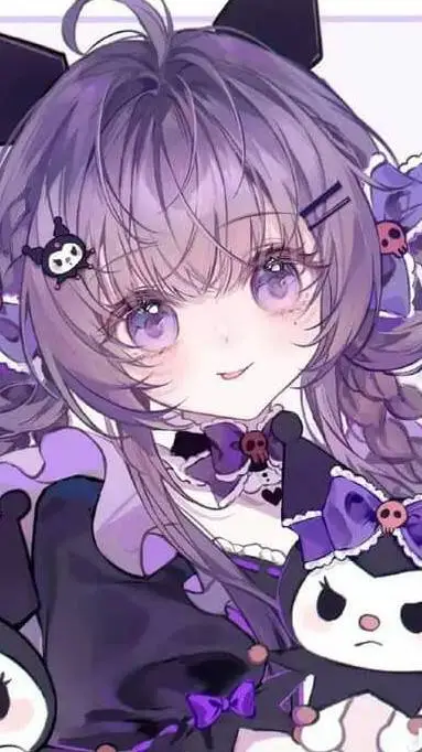 ai character: kuromi  background