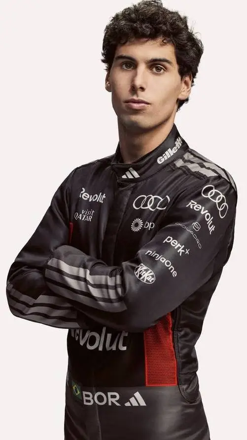 ai character: Gabriel Bortoleto  background