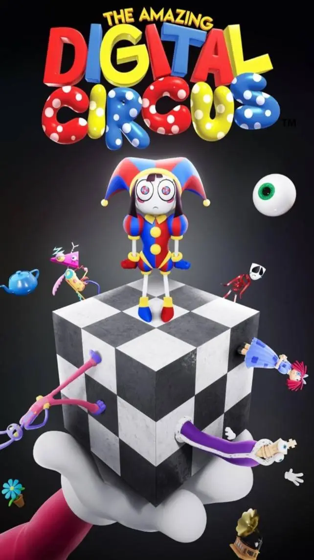 ai character: DIGITAL CIRCUS! background