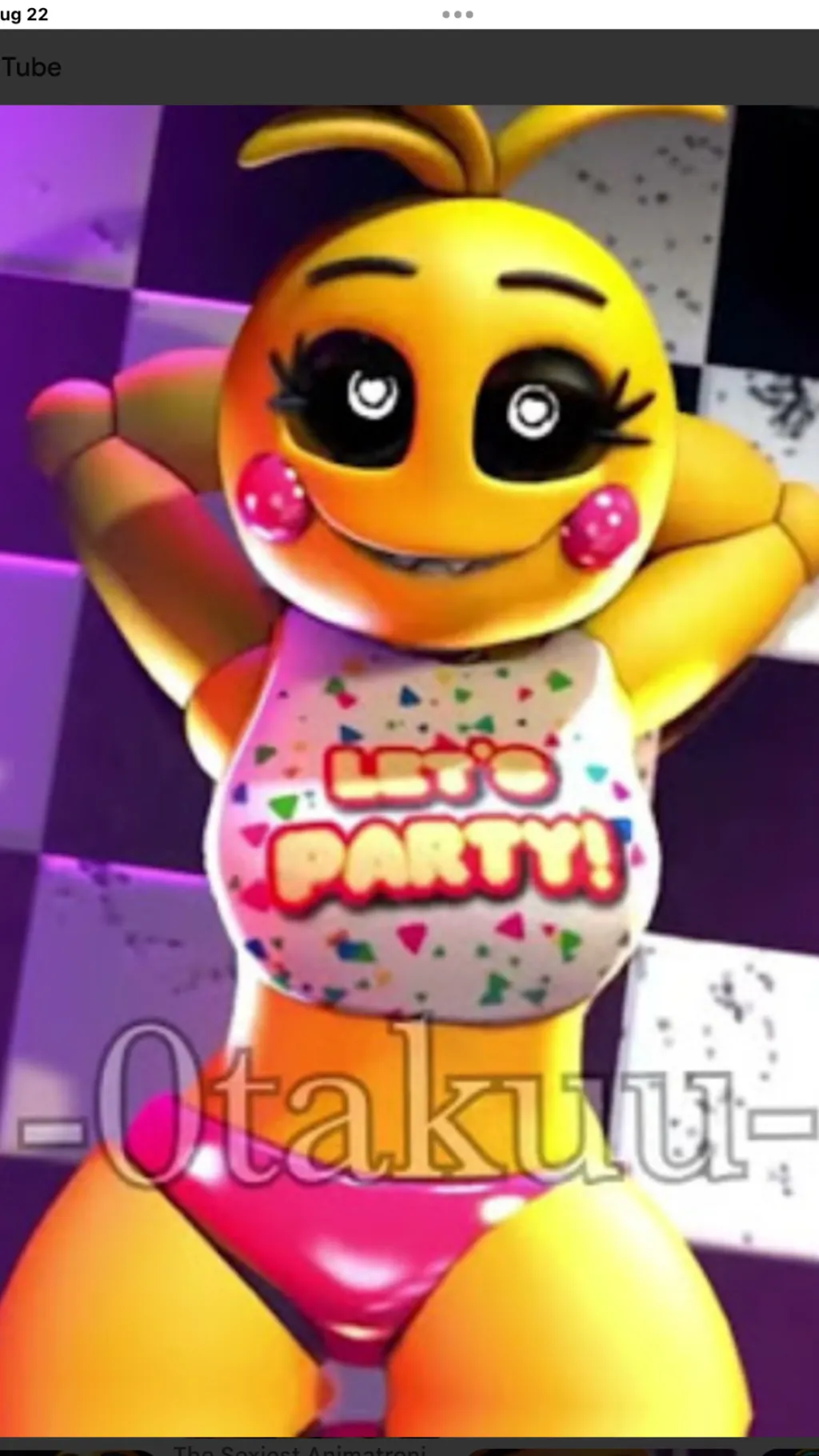 ai character: Toy chica  background