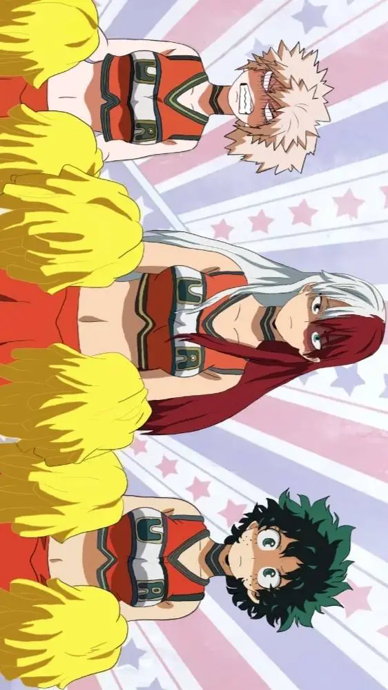 ai character: TODO🤍❤️BAKU💛DEKU💚 background