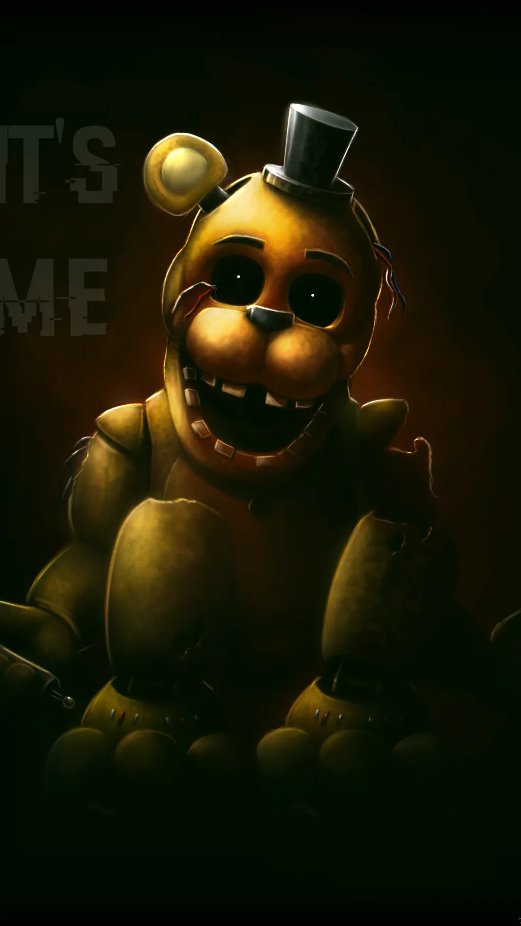 ai character: Golden Freddy  background