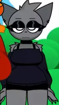 ai character: Female gray retake background