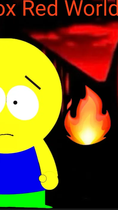 ai character: Roblox red world background