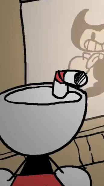 ai character: Cuphead & Bendy background