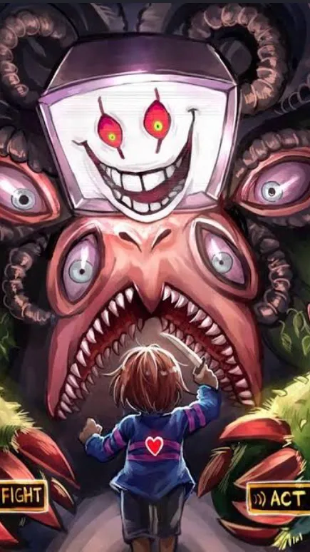 ai character: OMEGA FLOWEY background