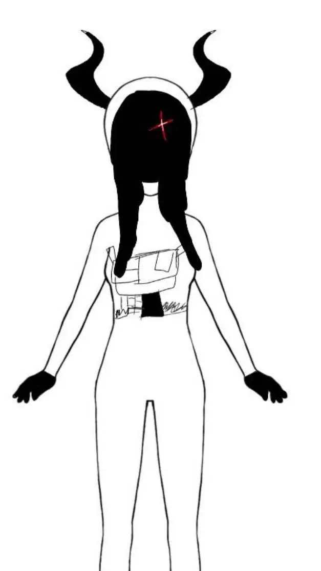 ai character: blackout *female* background