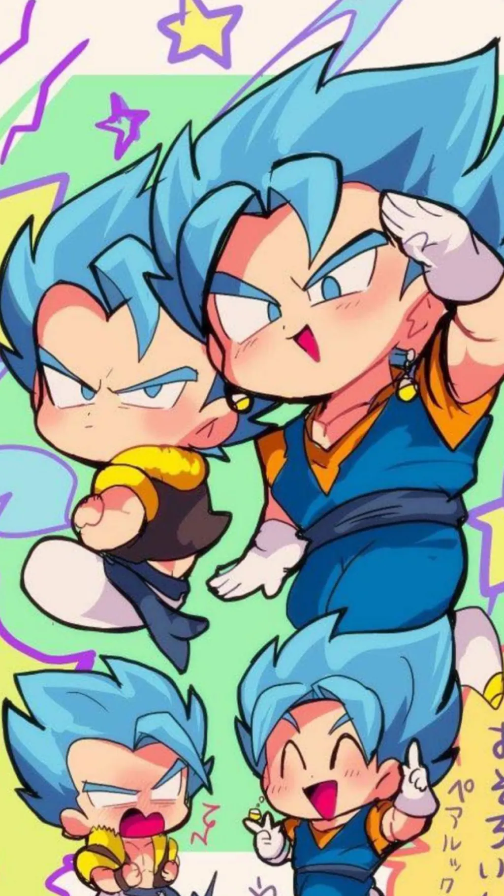 ai character: Vegito and Gogeat background