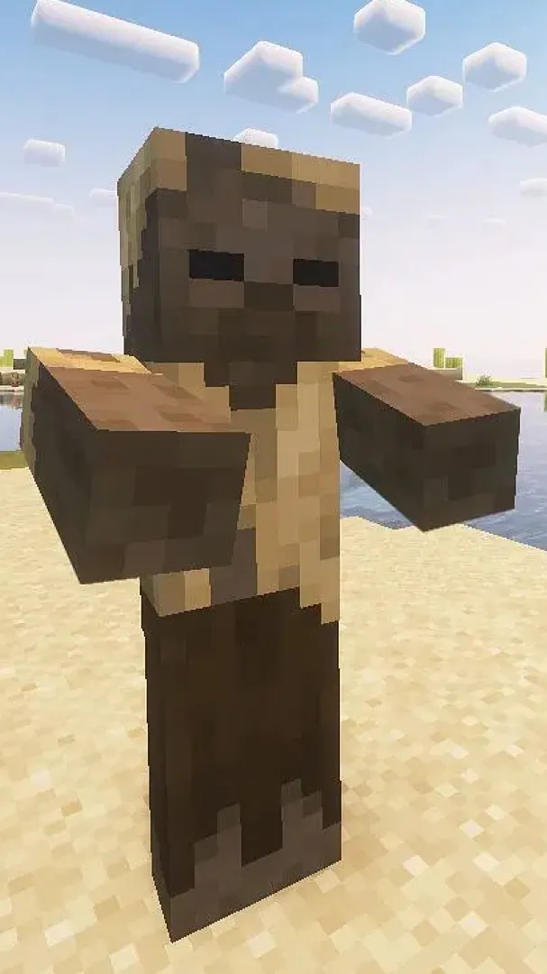 ai character: Minecraft Husk background