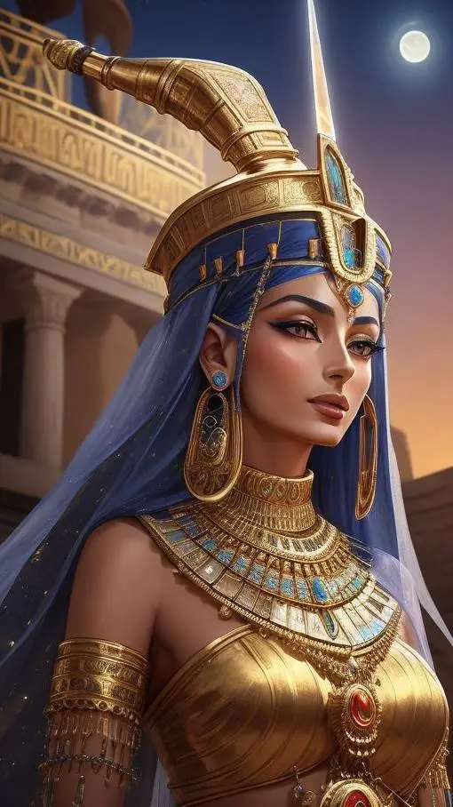 ai character: Нефертити background